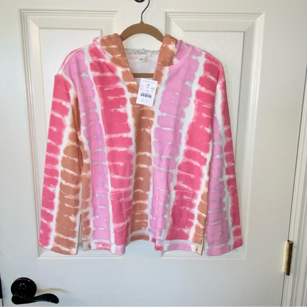 Crewcuts Pink Tie Dye Hoodie in Terry -NEW